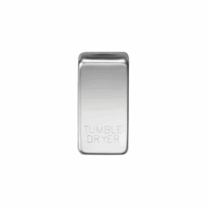 Grid Wiring Accessories - Knightsbridge Polished Chrome Switch cover marked TUMBLE DRYER (GDDRYPC)