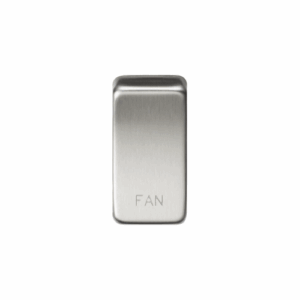 Grid Wiring Accessories - Knightsbridge Polished Chrome Switch cover marked FAN (GDFANPC)