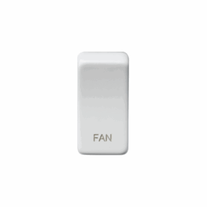 Grid Wiring Accessories - Knightsbridge Matt White Switch cover marked FAN (GDFANMW)