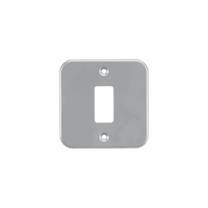 Metal Clad Range - Knightsbridge Silver/Grey Metalclad 1G grid faceplate (GDFP001M)