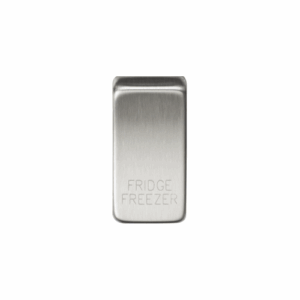 Grid Wiring Accessories - Knightsbridge Brushed Chrome Switch cover marked FRIDGE/FREEZER (GDFRIDBC)