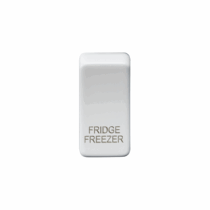 Grid Wiring Accessories - Knightsbridge Matt White Switch cover marked FRIDGE/FREEZER (GDFRIDMW)
