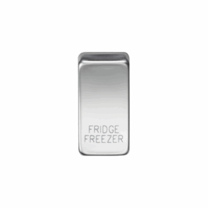 Grid Wiring Accessories - Knightsbridge Polished Chrome Switch cover marked FRIDGE/FREEZER (GDFRIDPC)