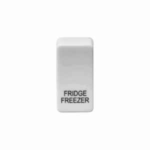 Grid Wiring Accessories - Knightsbridge White Switch cover marked FRIDGE/FREEZER (GDFRIDU)