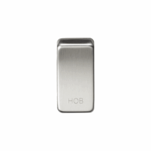 Grid Wiring Accessories - Knightsbridge Brushed Chrome Switch cover marked HOB (GDHOBBC)