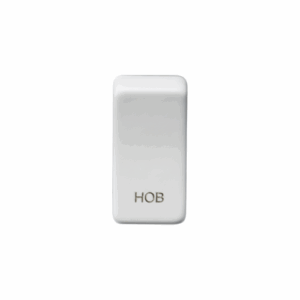 Grid Wiring Accessories - Knightsbridge Matt White Switch cover marked HOB (GDHOBMW)