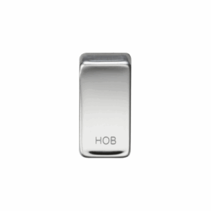 Grid Wiring Accessories - Knightsbridge Polished Chrome Switch cover marked HOB (GDHOBPC)