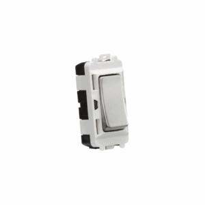 Grid Wiring Accessories - Knightsbridge Brushed Chrome 20AX 2 way SP grid module (GDM001BC)