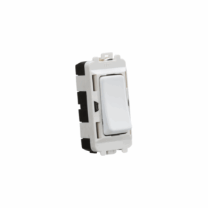 Grid Wiring Accessories - Knightsbridge Matt White 20AX 2 way SP grid module (GDM001MW)