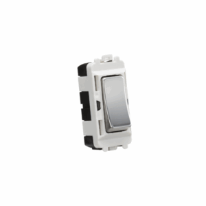 Grid Wiring Accessories - Knightsbridge Polished Chrome 20AX 2 way SP grid module (GDM001PC)