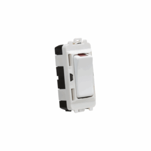 Grid Wiring Accessories - Knightsbridge Matt White 20AX DP module with LED indicator (GDM003MW)