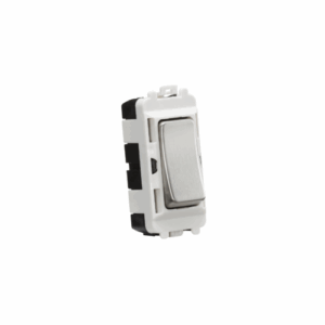 Grid Wiring Accessories - Knightsbridge Brushed Chrome 20AX 2 way SP module (centre off )- (GDM004BC)