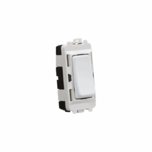 Grid Wiring Accessories - Knightsbridge Matt White 20AX 2 way SP module (centre off )- (GDM004MW)