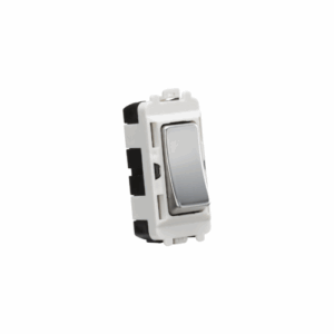 Grid Wiring Accessories - Knightsbridge Polished Chrome 20AX 2 way SP module (centre off )- (GDM004PC)