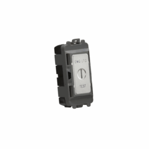 Grid Wiring Accessories - Knightsbridge Brushed Chrome 20AX 2 way SP key module (marked EMG LTG TEST) (GDM007BC)