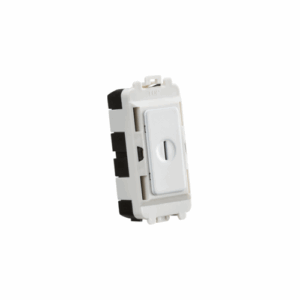 Grid Wiring Accessories - Knightsbridge Matt White 20AX DP key module (GDM010MW)