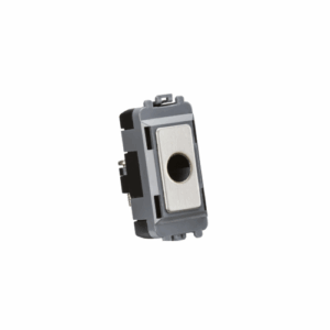 Grid Wiring Accessories - Knightsbridge Brushed Chrome Flex outlet module (up to 10mm) (GDM012BC)