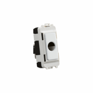 Grid Wiring Accessories - Knightsbridge Matt White Flex outlet module (up to 10mm) (GDM012MW)
