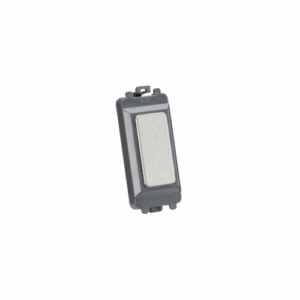 Grid Wiring Accessories - Knightsbridge Brushed Chrome Blank grid module (GDM013BC)