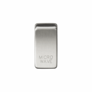 Grid Wiring Accessories - Knightsbridge Brushed Chrome Switch cover marked MICROWAVE (GDMICROBC)