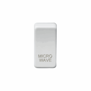 Grid Wiring Accessories - Knightsbridge Matt White Switch cover marked MICROWAVE (GDMICROMW)