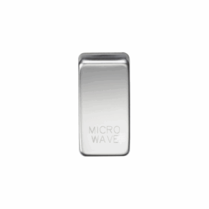 Grid Wiring Accessories - Knightsbridge Polished Chrome Switch cover marked MICROWAVE (GDMICROPC)