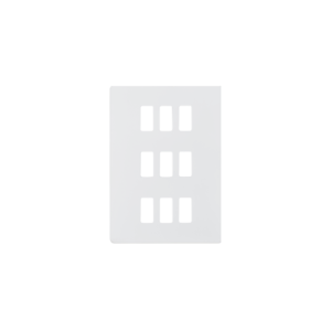 Grid Wiring Accessories - Knightsbridge Matt White Screwless 9G grid faceplate (GDSF009MW)