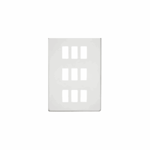 Grid Wiring Accessories - Knightsbridge Polished Chrome Screwless 9G grid faceplate (GDSF009PC)