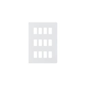 Grid Wiring Accessories - Knightsbridge Matt White Screwless 12G grid faceplate (GDSF012MW)