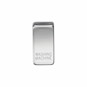 Grid Wiring Accessories - Knightsbridge Polished Chrome Switch cover marked WASHING MACHINE (GDWASHPC)