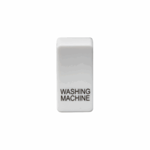 Grid Wiring Accessories - Knightsbridge White Switch cover marked WASHING MACHINE (GDWASHU)