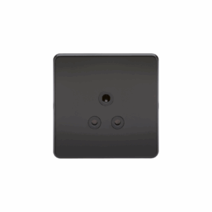 ML Accessories - Knightsbridge Matt Black 5A Unswitched Socket with Insert (SF5AMB)