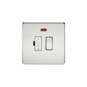 ML Accessories - Knightsbridge Screwless Polished Chrome 13A Switched Fused Spur Unit with Neon (SF6300NPC)