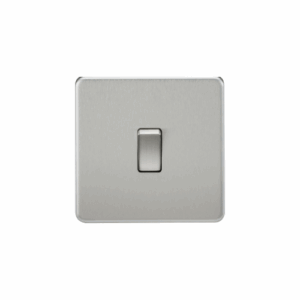 ML Accessories - Knightsbridge Screwless Brushed Chrome 20A 1G DP Switch (SF8341BC)