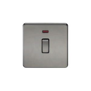 ML Accessories - Knightsbridge Black Nickel 20A 1G DP Switch with Neon (SF8341NBN)