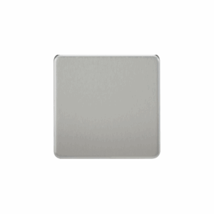 ML Accessories - Knightsbridge Screwless Brushed Chrome 1G Blanking Plate (SF8350BC)