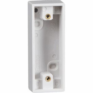ML Accessories - Knightsbridge White Single 16mm Architrave Pattress Box (SN127P)