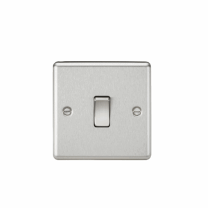 ML Accessories - Knightsbridge Raised Edge Brushed Chrome 10AX 1G Intermediate Switch (CL12BC)