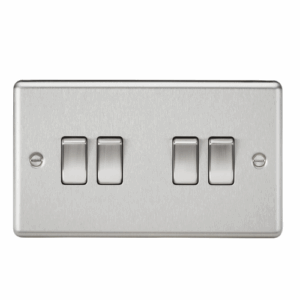 ML Accessories - Knightsbridge Brushed Chrome 10AX 4G 2-way Switch (CL41BC)