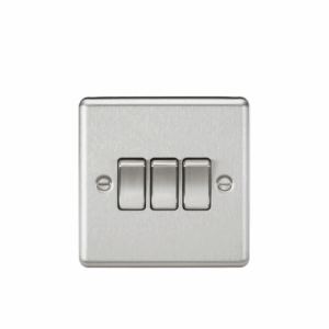 ML Accessories - Knightsbridge Brushed Chrome 10AX 3G 2-way Switch (CL4BC)