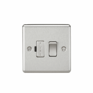 ML Accessories - Knightsbridge Raised Edge Brushed Chrome 13A Switched Fused Spur Unit (CL63BC)