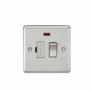 ML Accessories - Knightsbridge Raised Edge Brushed Chrome 13A Switched Fused Spur Unit with Neon (CL63NBC)
