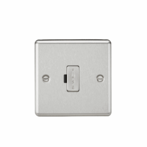 ML Accessories - Knightsbridge Raised Edge Brushed Chrome 13A Fused Spur Unit (CL6BC)
