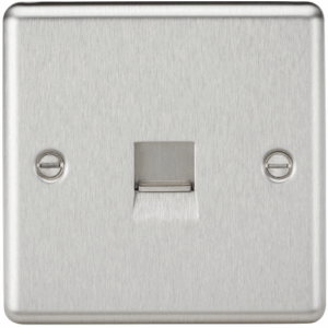 ML Accessories - Knightsbridge Raised Edge Brushed Chrome Telephone Master Outlet (CL73BC)