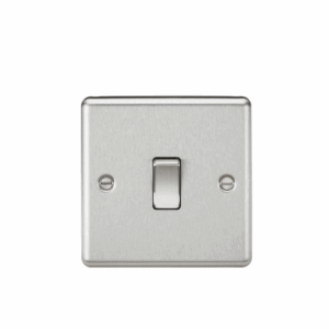 ML Accessories - Knightsbridge Raised Edge Brushed Chrome 20A 1G DP Switch (CL834BC)