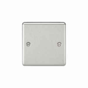 ML Accessories - Knightsbridge Raised Edge Brushed Chrome 1G Blanking Plate (CL85BC)