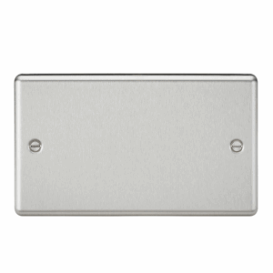 ML Accessories - Knightsbridge Raised Edge Brushed Chrome 2G Blanking Plate (CL86BC)