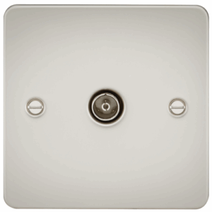 Flat Plate - Knightsbridge Pearl TV Outlet (non-isolated) (FP0100PL)
