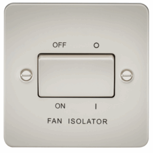 Flat Plate - Knightsbridge Pearl 10A Fan Isolator Switch (FP1100PL)