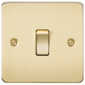 Knightsbridge Brushed Brass 10AX 1G Intermediate Switch